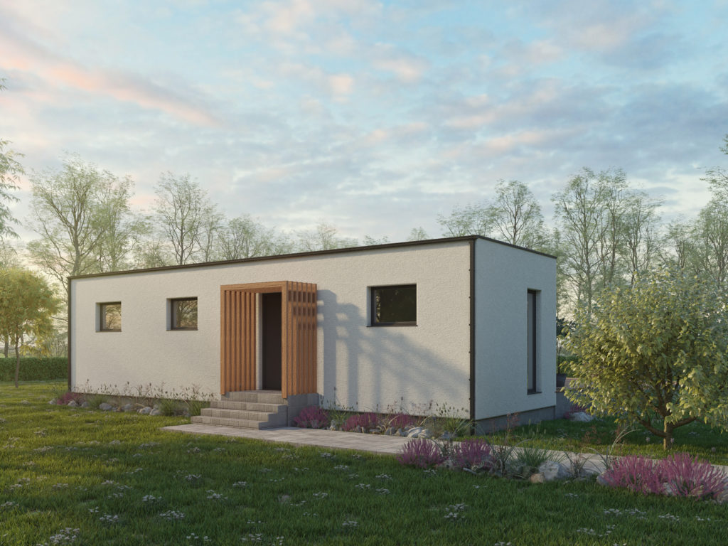 exteriér dřevostavby Easy 89 - vizualizace