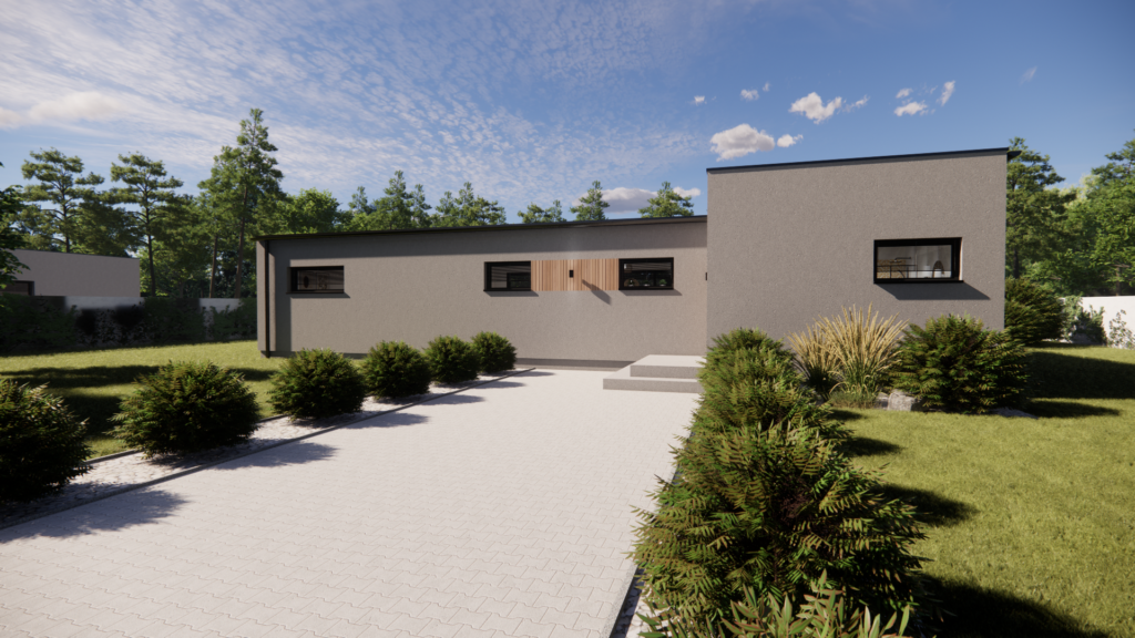 exteriér - vizualizace dřevostavby Easy 88