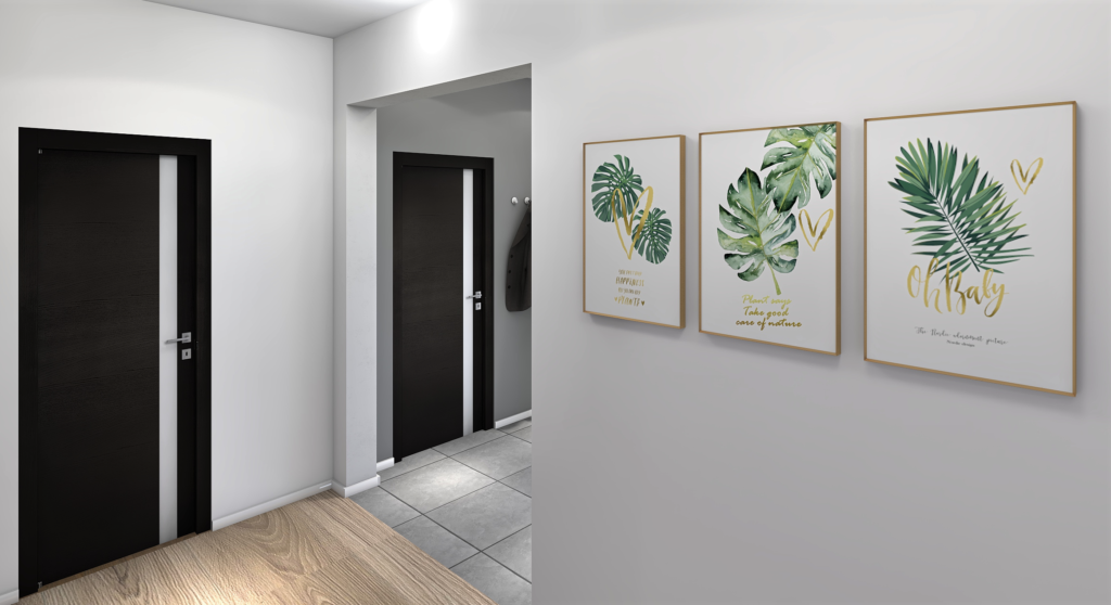 patrová dřevostavba EASY 139 interiér moderní chodba