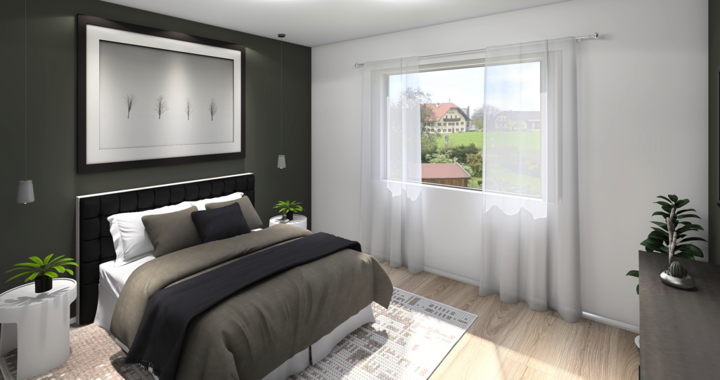 patrová dřevostavba EASY 139 interiér inspirace ložnice