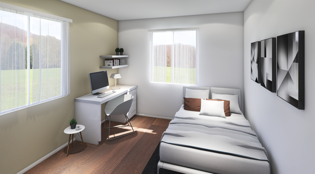 Patrová dřevostavba EASY 102 dětský pokoj