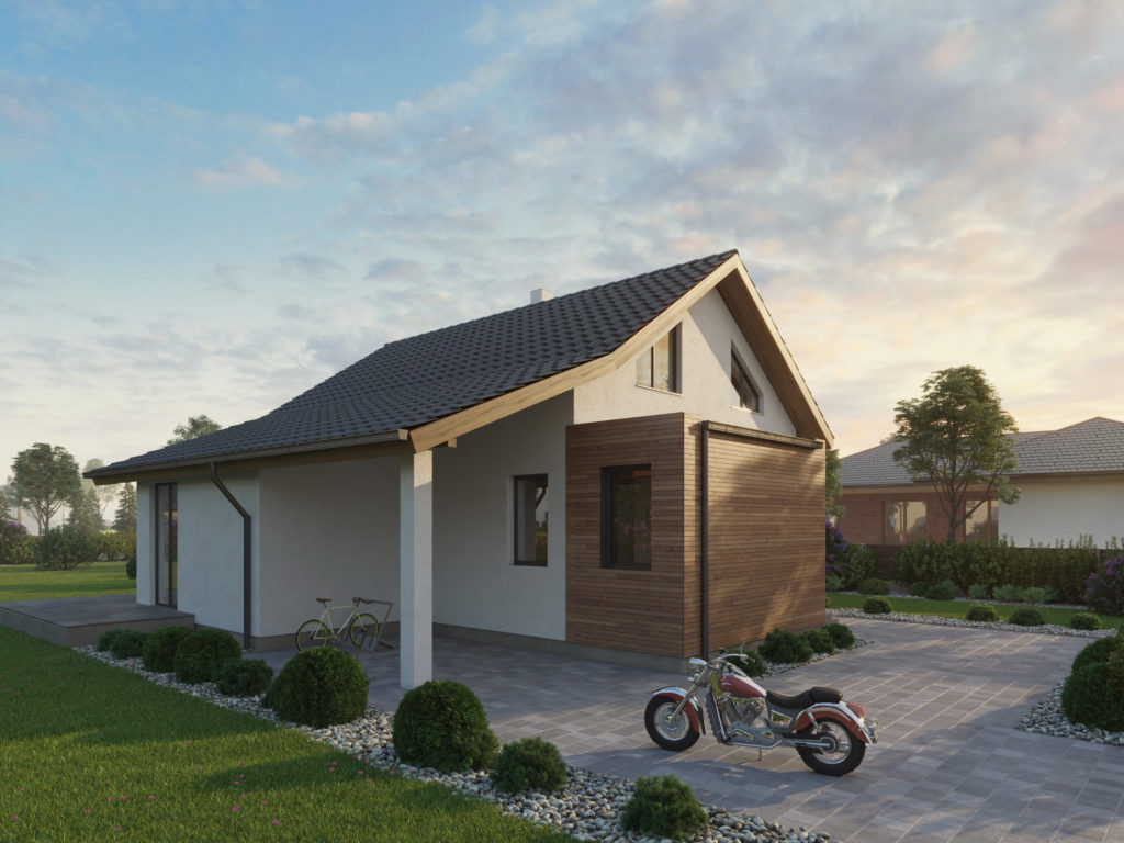 Patrová dřevostavba Easy 102 vizualizace exteriéru