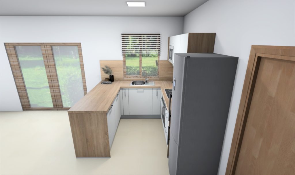 Dřevostavba Easy 46 kuchyňská linka