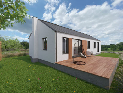 Vizualizace exteriéru dřevostavby