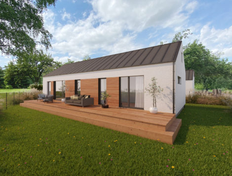 Vizualizace dřevostavby - bungalov