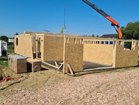 stavba dřevostavby EasyHomes