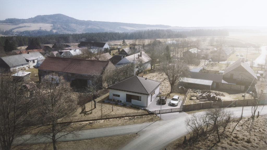 Dřevostavba easy 100 vizualizace exteriéru z výšky