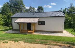 Stavba dřevostavby easy 46 na Šumavě